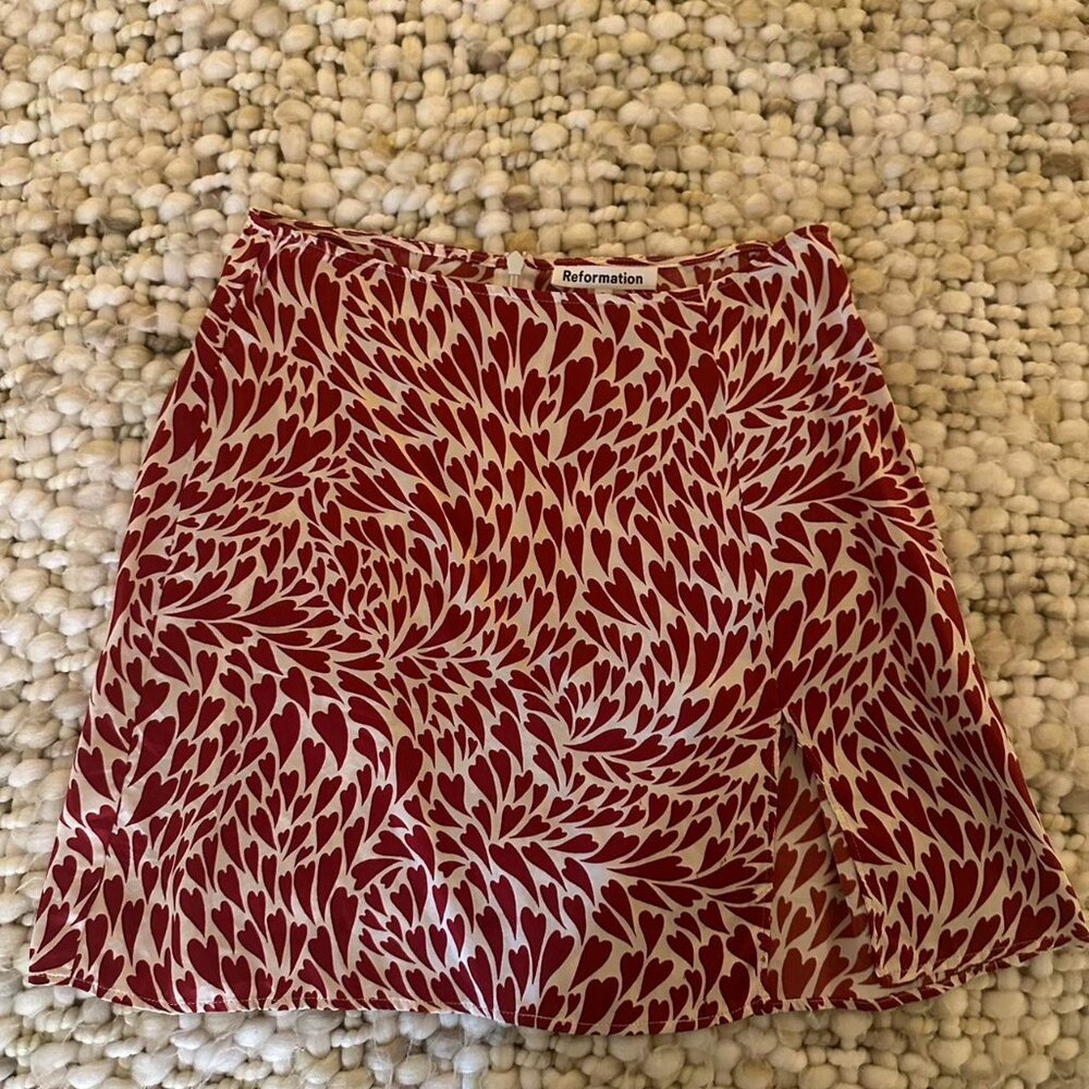 Reformation silk skirt